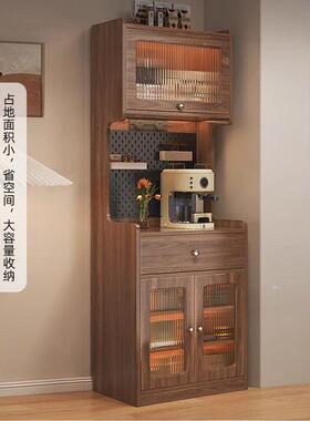 餐柜边高柜靠墙一体收纳小户型客厅古风D1021828储实木洞复洞板落