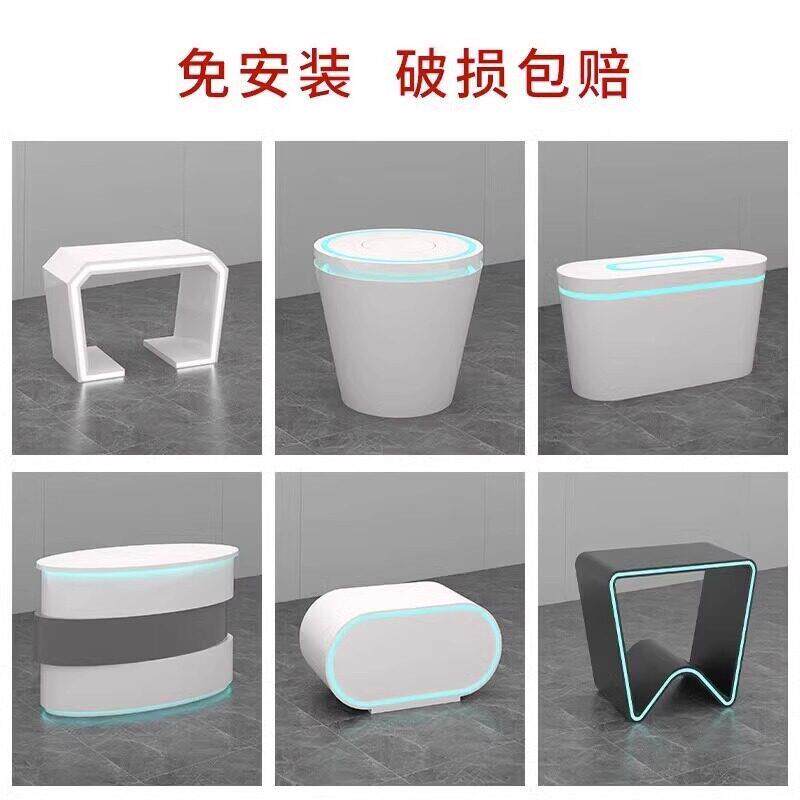 烤漆展台展厅展示台科技感中岛台创意异形发光产品展柜体验台