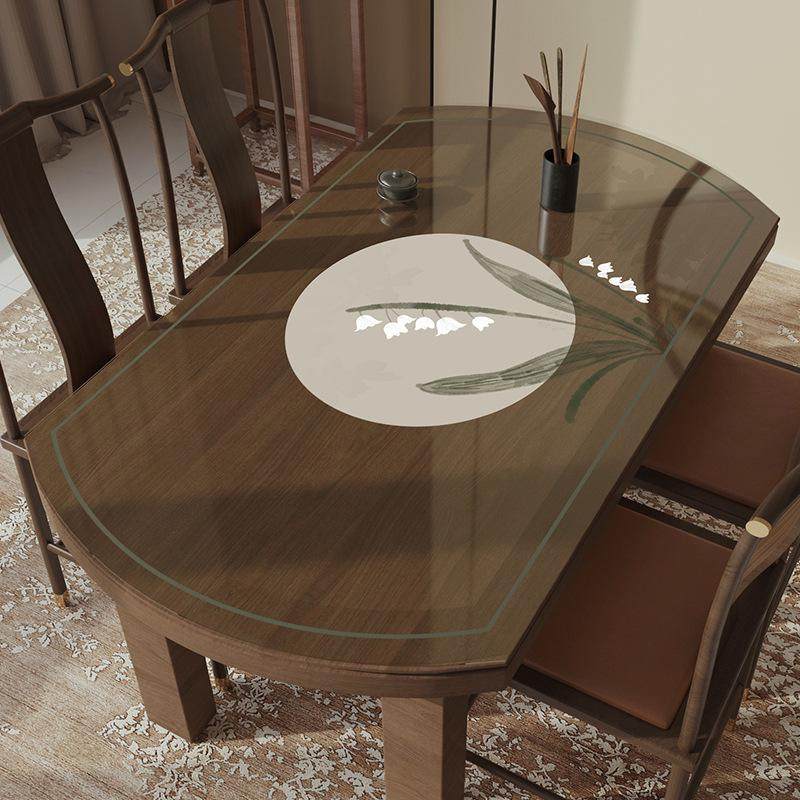 中式椭圆形透明桌垫免洗防水防油桌布茶几垫布软玻璃弧形餐桌垫子,居家布艺,椅套/椅垫,淘宝优惠券,粉丝福利购,淘宝优惠卷