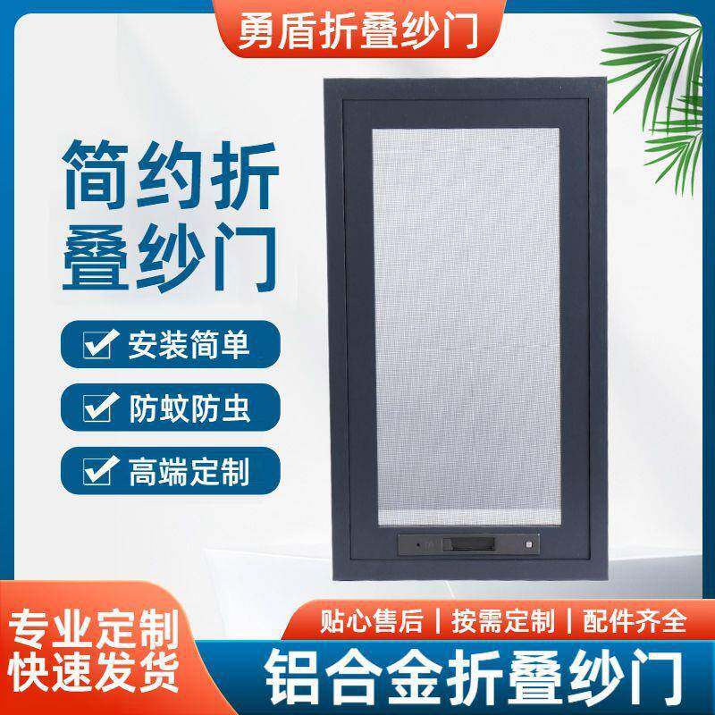 铝合金隐形防蚊框中框内拆纱窗金刚网可拆卸简易工程平开纱窗纱门