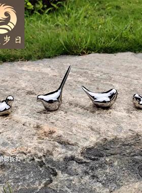 304不锈钢镜面海鸥小鸟动物摆件园林景观草坪真艺术品装饰雕塑