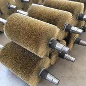 厂家直供筛沙机筛网钢丝铜丝刷辊不锈钢除锈打磨抛光毛刷辊工业刷
