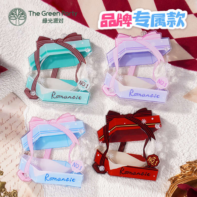 绿光派对谷美系列雪之礼盒吧唧砖展示盒挂件收纳装饰徽章夹子摆件