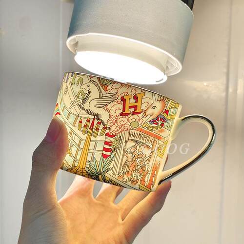 欧格H家黄豹系列骨瓷餐具咖啡具家用西餐盘咖啡杯碟茶壶厂家