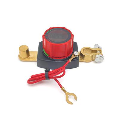 12V48V带电压D71002显示关电源总开汽车铜黄电柱瓶正负极断电连体