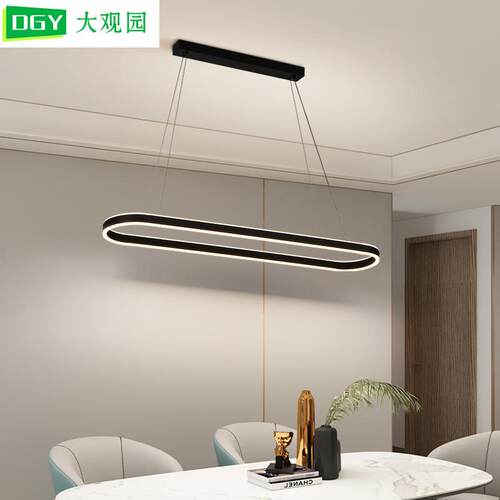 餐厅吊灯简约现代吧台饭厅灯具北欧新款餐桌极简长条办公室灯357L