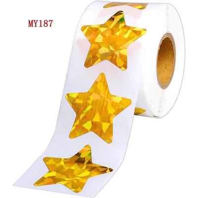 Holographic Gold Star Stickers for Kids Reward 100500Pcs Fo