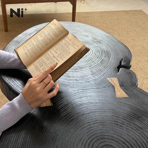 Ni尼家侘寂风实木茶几异形设计师小茶台原木网红咖啡桌民宿矮茶桌