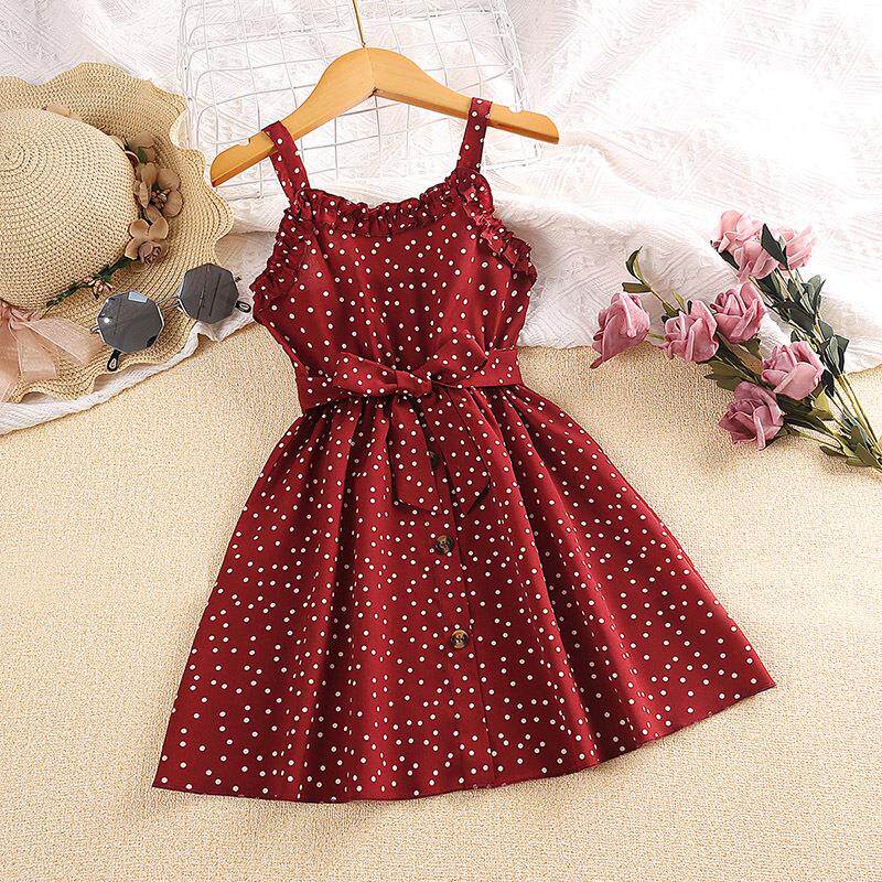 Children's clothing, girls' dresses, children's polka dot
