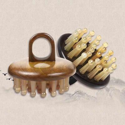 梳子头经络疗梳头工厂28梳馆部头梳牛角齿按摩洗牛角专用钉19指环