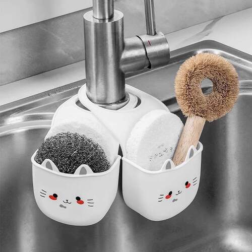 Creative Sink Drain Basket Kitchen Faucet Dish Sponge Storag
