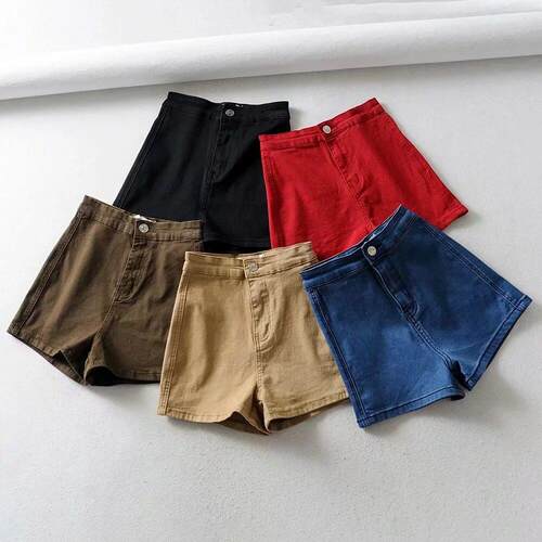 Butt denim shorts, women's tight shorts, high waisted