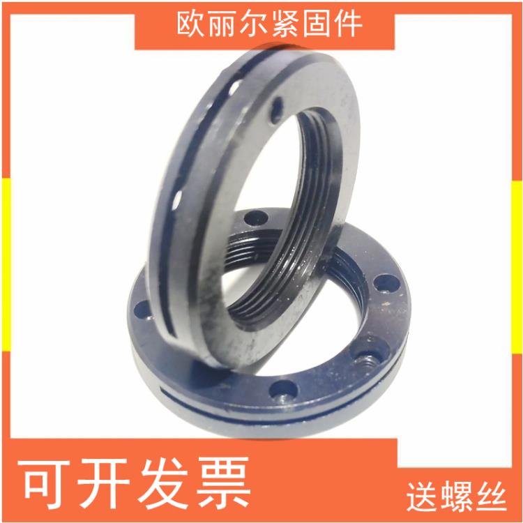 JB24ZQ开槽带锁紧槽圆螺母碳钢止退防松自锁螺帽普碳 正牙M16-100