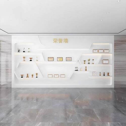 展586示柜企样业公司荣誉展架展示厅产列品品陈柜直播间展柜化妆