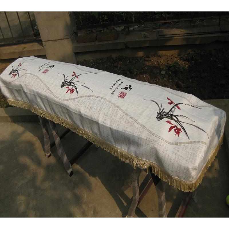 包邮中国风防尘古筝罩盖布古筝披琴罩四君子高档类麻质梅兰竹菊