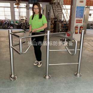 简易旋转栅门单边通行门超市进入手推转闸加厚料半高十字单向道匝