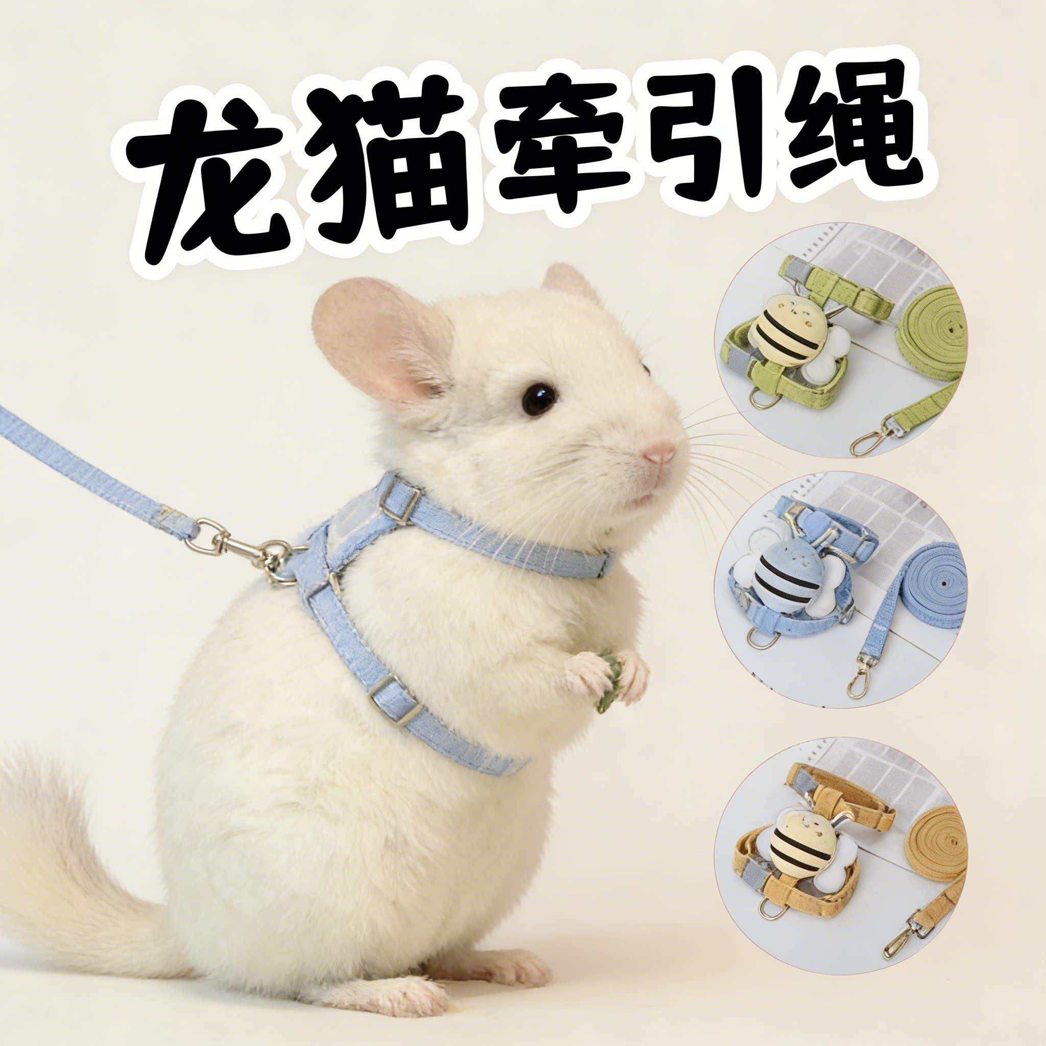龙猫专用牵引绳外出绳子可调节抱婴袋小号可出门遛宠物猫神器用品