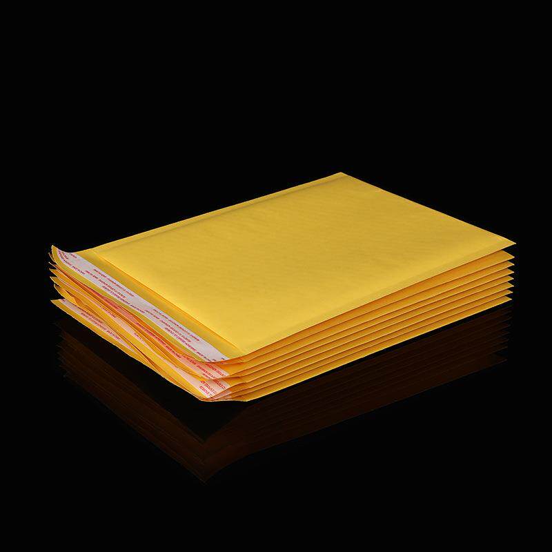 新款直销工厂现货黄色牛皮纸气泡袋物流打包泡沫包装袋防震气泡信