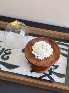 艺术馆级别的家居珍品~新中式家居陶瓷永生花香氛摆件桌面装饰品