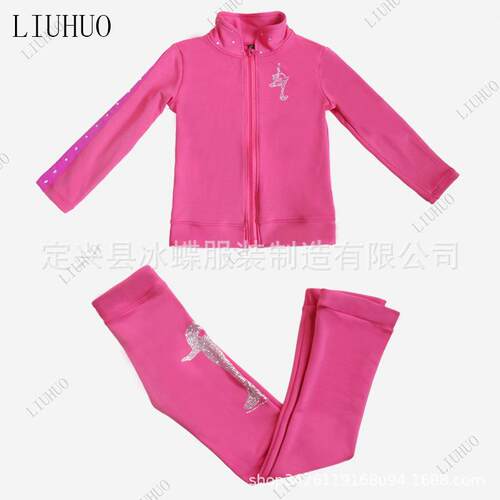 LIUHUO花样滑冰服加厚防水面料滑冰训练服儿童女BD401加绒保暖