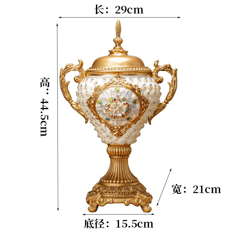欧式花瓶三件套摆件客厅插花干花复古创意高档奢华电视柜玄关装饰