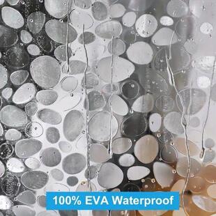 1pc Fantasy Geometric Patterned Waterproof Bath Curtain -
