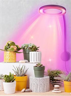 壁挂式植物灯72LED圆形生长灯全光谱室内定时调光多肉盆栽补光灯