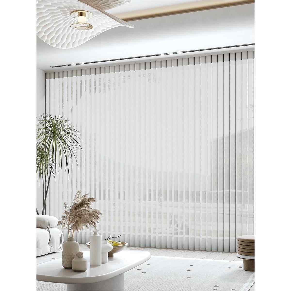 御尚美新款水洗梦幻帘竖百叶阳台客厅落地窗垂直帘电手动梦幻窗帘