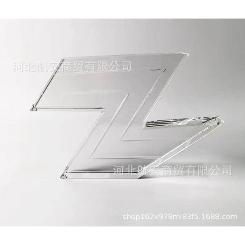 现代简约创意水晶工艺品字母摆件样板房售楼处桌面软装饰品装饰