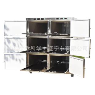 MorgueFreezer六开门遗体冰棺太平间死人防腐冷冻6具尸体冷藏箱