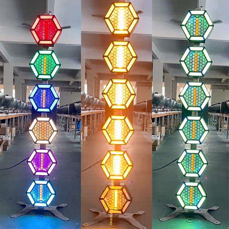 新款6颗60W LED复古灯带辅光RGB像素爆闪舞台灯酒吧效果灯DMX512