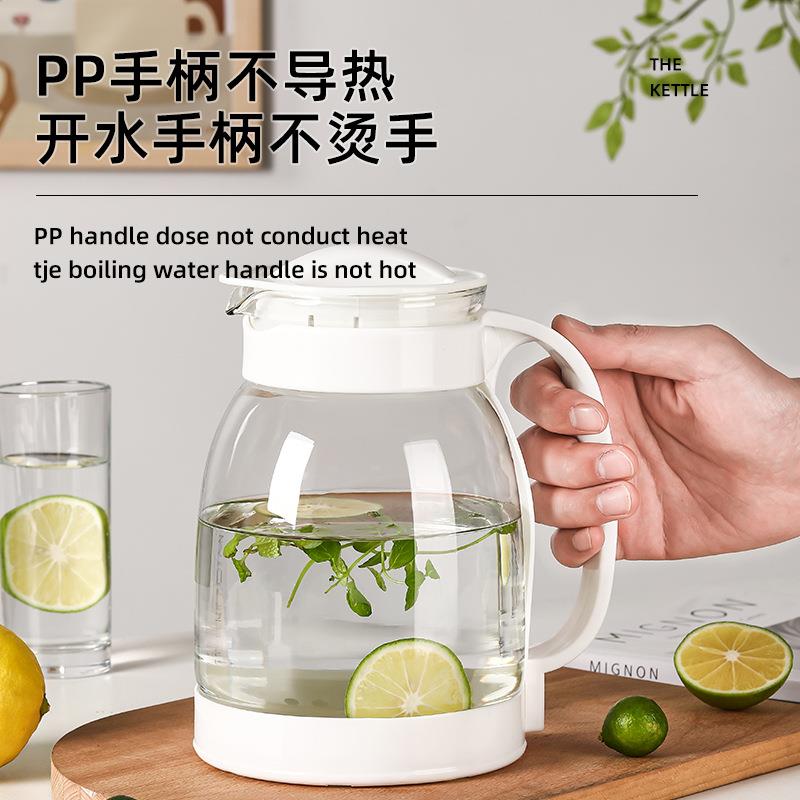 大号保温水壶 5升冷水壶大容量玻璃耐高温凉白开水杯茶壶套装防爆