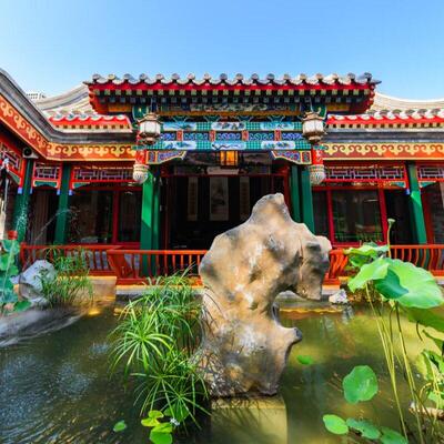 垂花门门头屋檐门楼别墅大门实木门窗榫卯工艺室外新中式凉亭木质