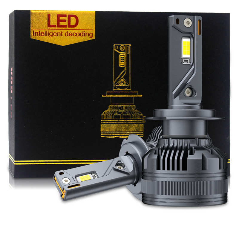 解码款160W汽车led大灯H1H4h7远近光灯泡远近一体超亮聚光led车灯