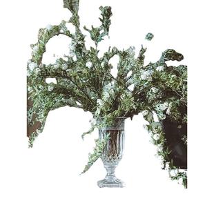 小手球花瓶玻璃透明浮雕水晶高脚奖杯高足法式复古底座高脚酒杯