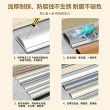 奶油风铝合金明线隐形线槽明装自粘式地线防踩线槽地面半圆理线槽