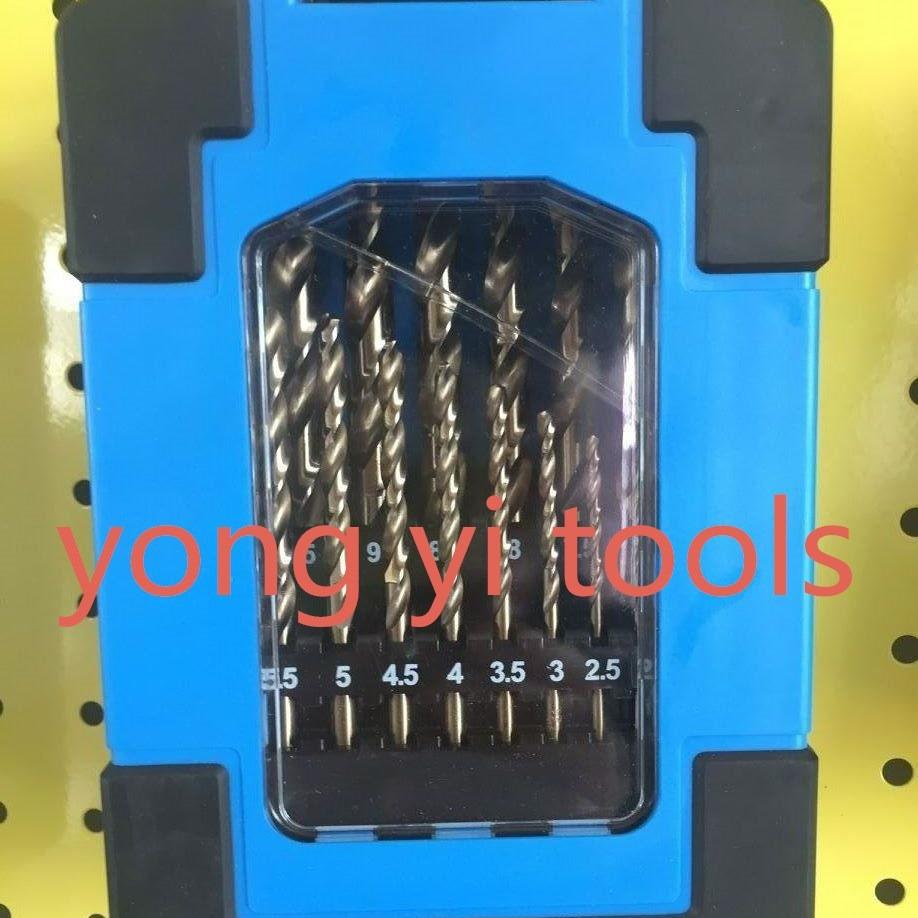 25PC（1-13）*0.5高速钢M35全磨麻花钻玫瑰盒套装