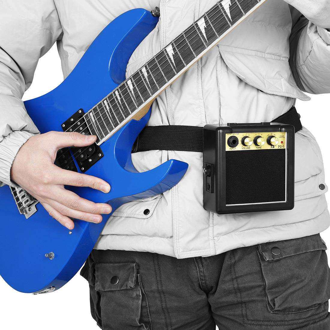 跨境电吉他音响5W迷你小音箱户外便携式五瓦音响吉他贝斯扩音器