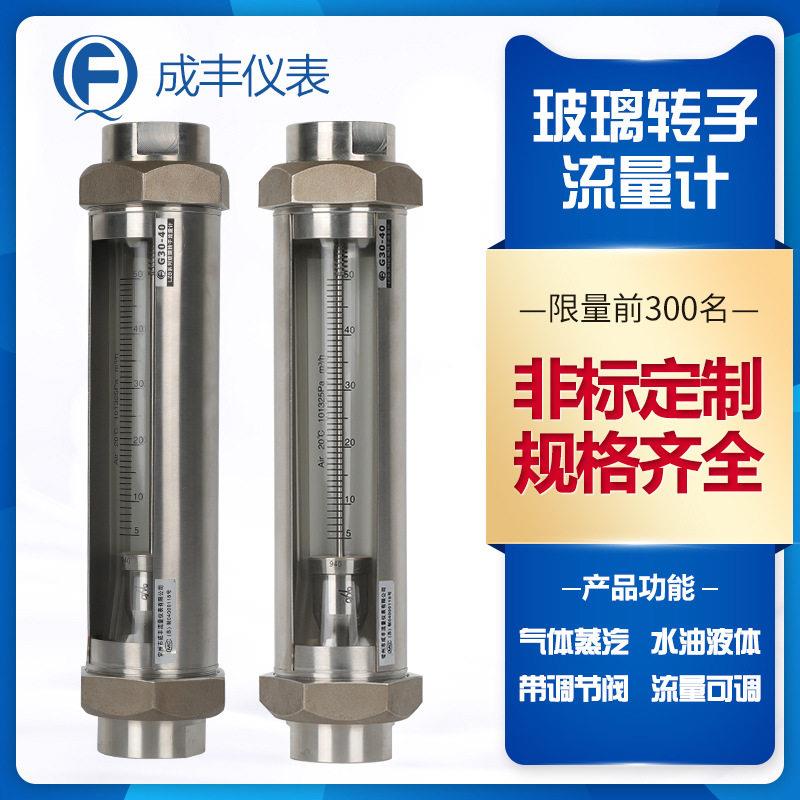 玻璃转子流量计G30-50不锈钢材质流量计管螺纹接头G2内丝图片