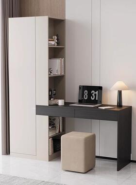 实木书桌衣柜一体组合童电脑桌连书习架儿房书F989T7HM学桌储物柜