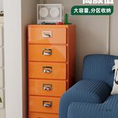 日式 简卧床头柜复古客厅985边几五柜斗柜约网红床头柜塑料室收纳