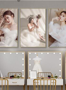 婚纱店挂画婚庆公司摄影工作室化妆间墙面装饰画现代礼服照片壁画