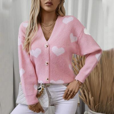 Women's Knitted Sweater Love Single Sweater Cardigan for