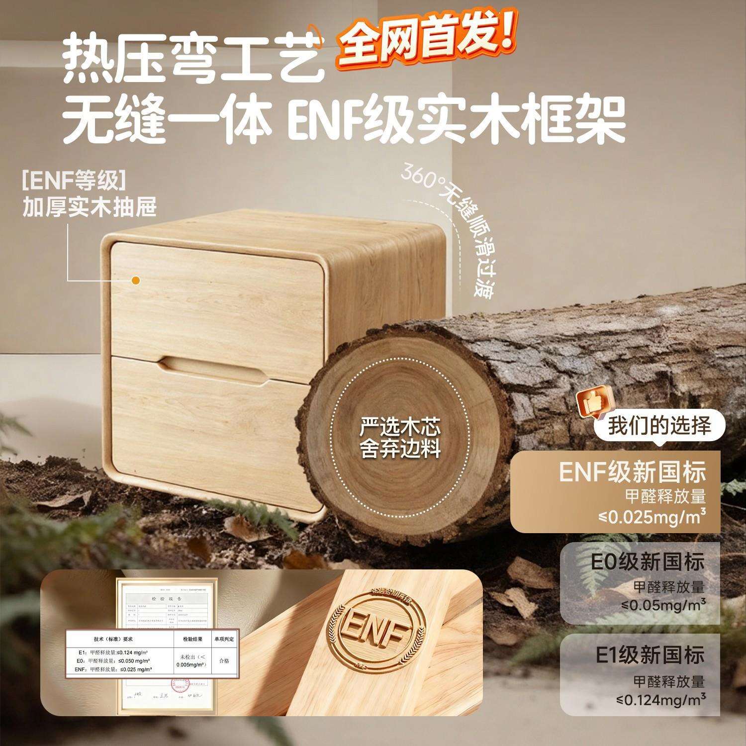 床头柜实木烤漆家用卧室2025新款小型奶油风轻奢高级简约置物柜子