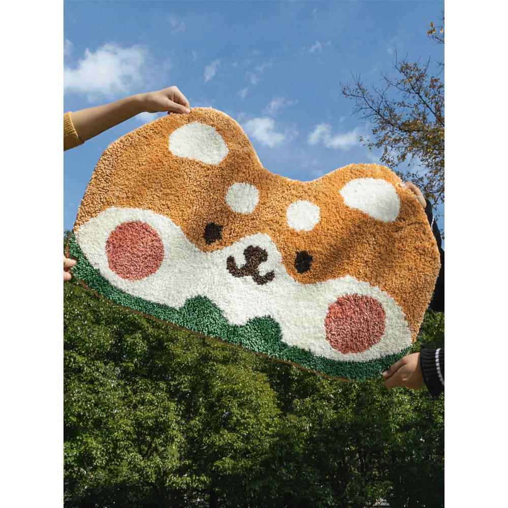 浴室卡通吸水地垫卫生间厕所门口地毯毛绒脚垫防滑卧室卫浴软垫子