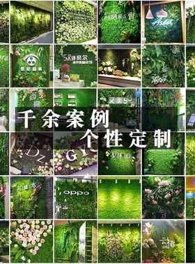 仿植墙物花PEE墙绿植墙仿真花景客厅室内壁挂植物假真草装饰景背