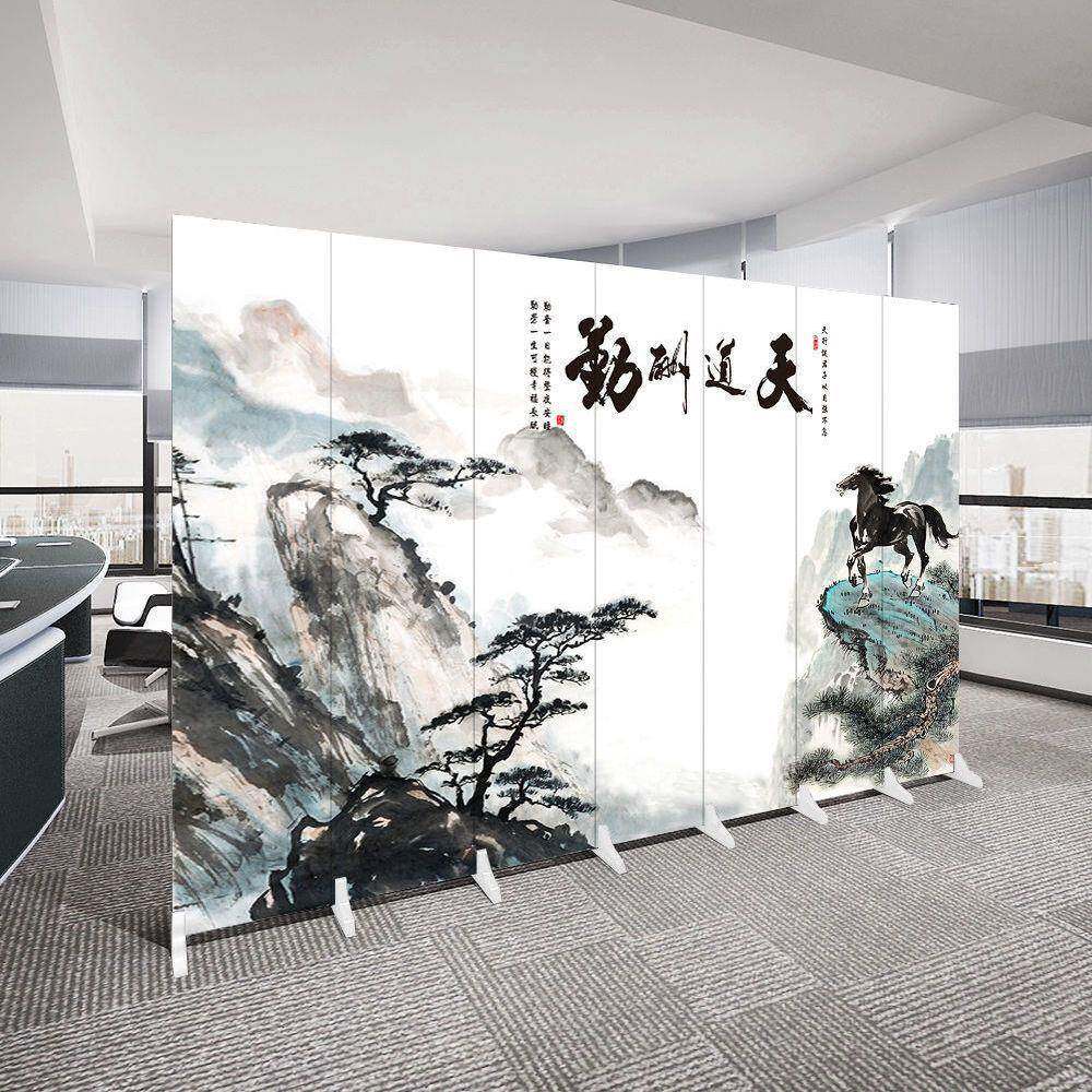 屏风隔断客厅折叠移动现代简约办公室卧室遮挡家用布艺玄关可