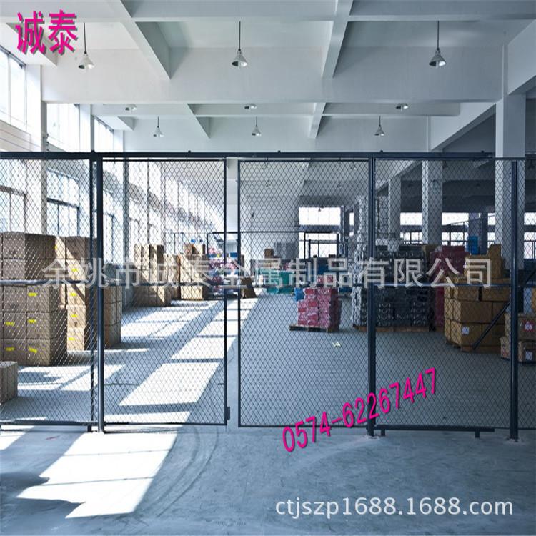 金华定制车间隔离网铁网围栏特厚边框式带底座可移动厂区仓库护栏