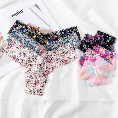 Sexy Lace T Pants Panties Low Waist Ladies Thongs 蕾丝内裤