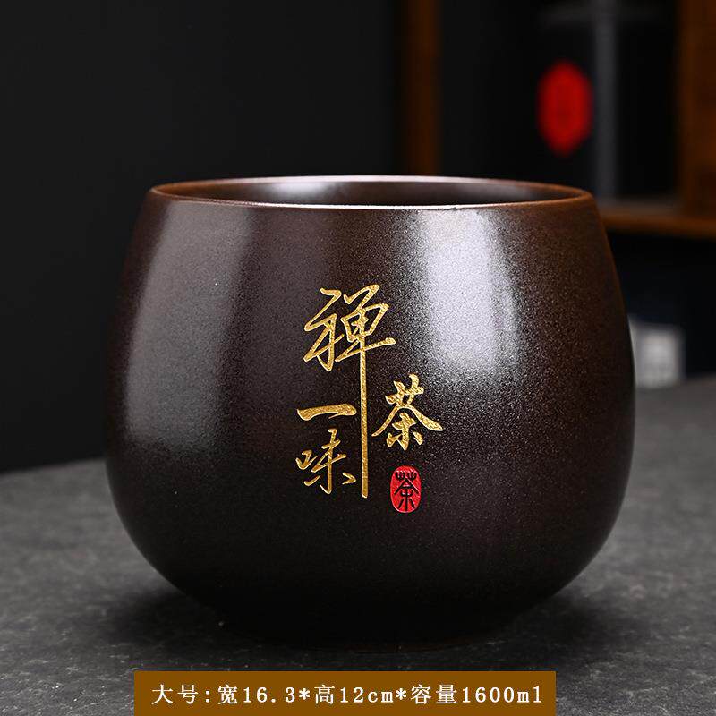 陶瓷大号建水茶洗家用禅意茶渣缸烟灰缸家用办公功夫茶道茶具配件